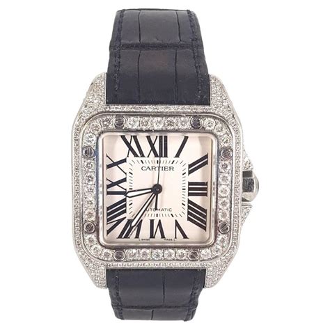 cartier santos 100 w20073x8 diamond|cartier santos 100 for sale.